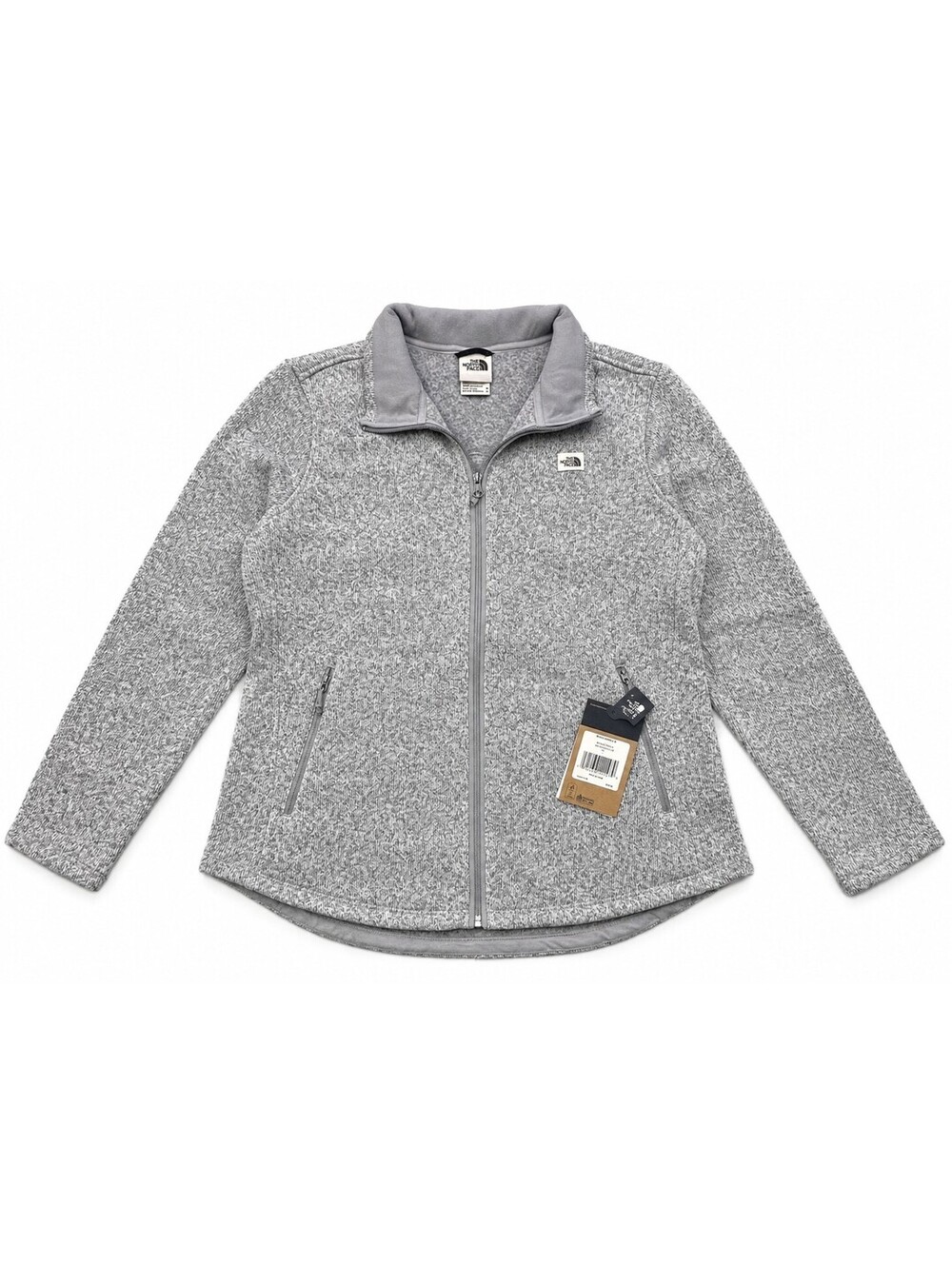 The North Face Women's Crescent Full Zip Fleece Jacket XL Light Grey Heather